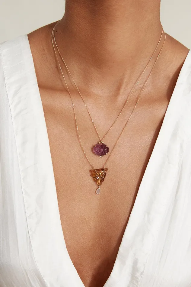 14k Dahlia Necklace Amethyst Women Chan Luu 14k Fine