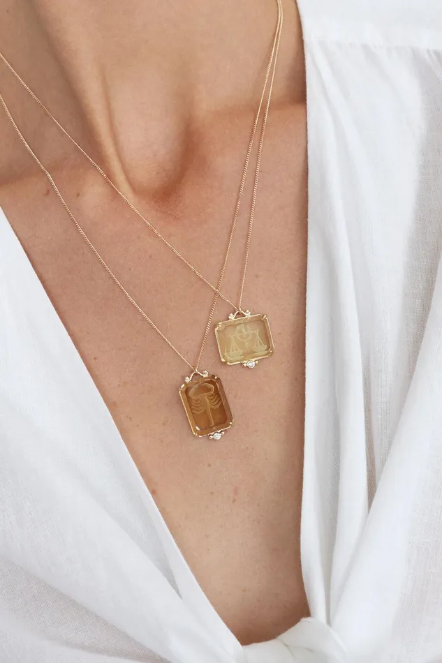 14k Virgo Zodiac Necklace Women Chan Luu 14k Fine