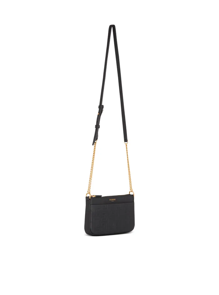 1945 Soft Zipped Mini Bag In Grained Calfskin Black Women Balmain Mini Bags