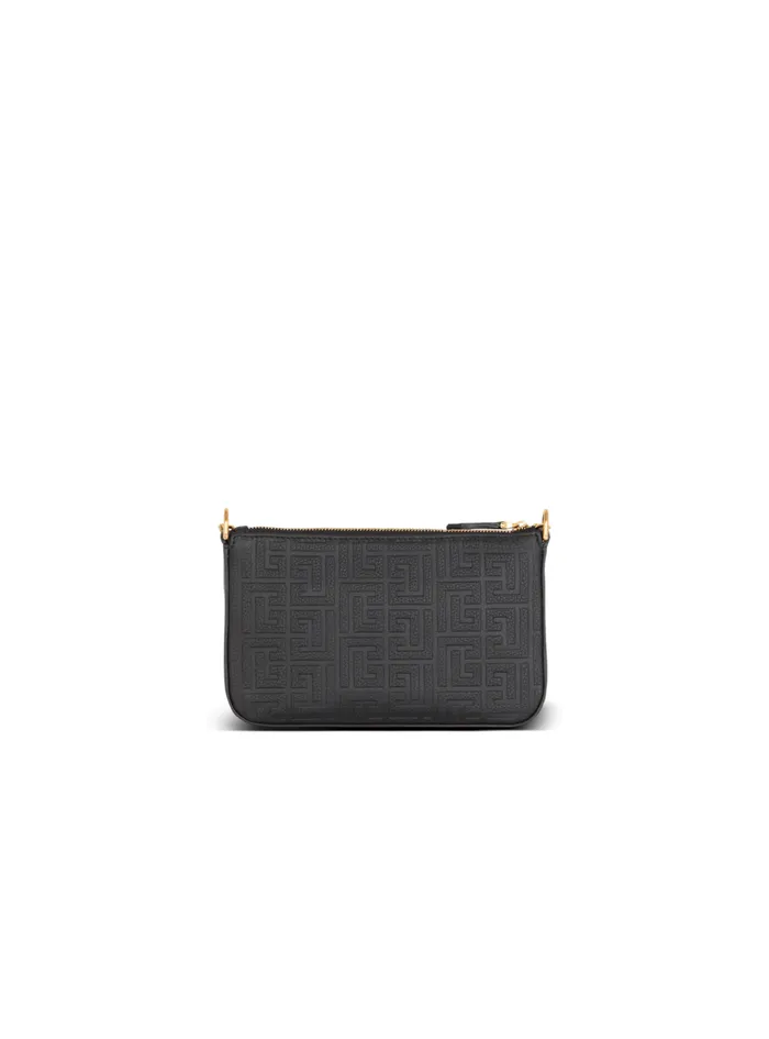 1945 Soft Zipped Mini Bag In Grained Calfskin Black Women Balmain Mini Bags
