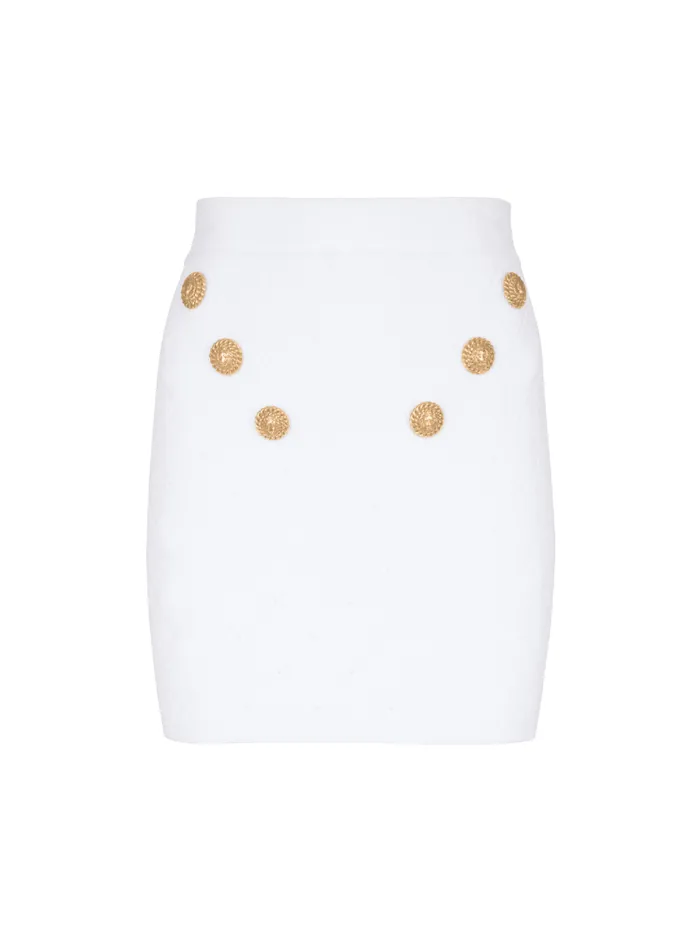6button Knit Skirt White Women Balmain Knitwear