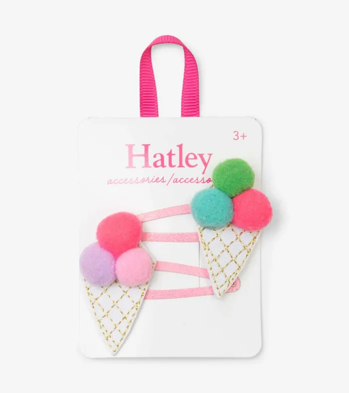 Accessories Girls Hatley Pom Pom Cones Snap Clips