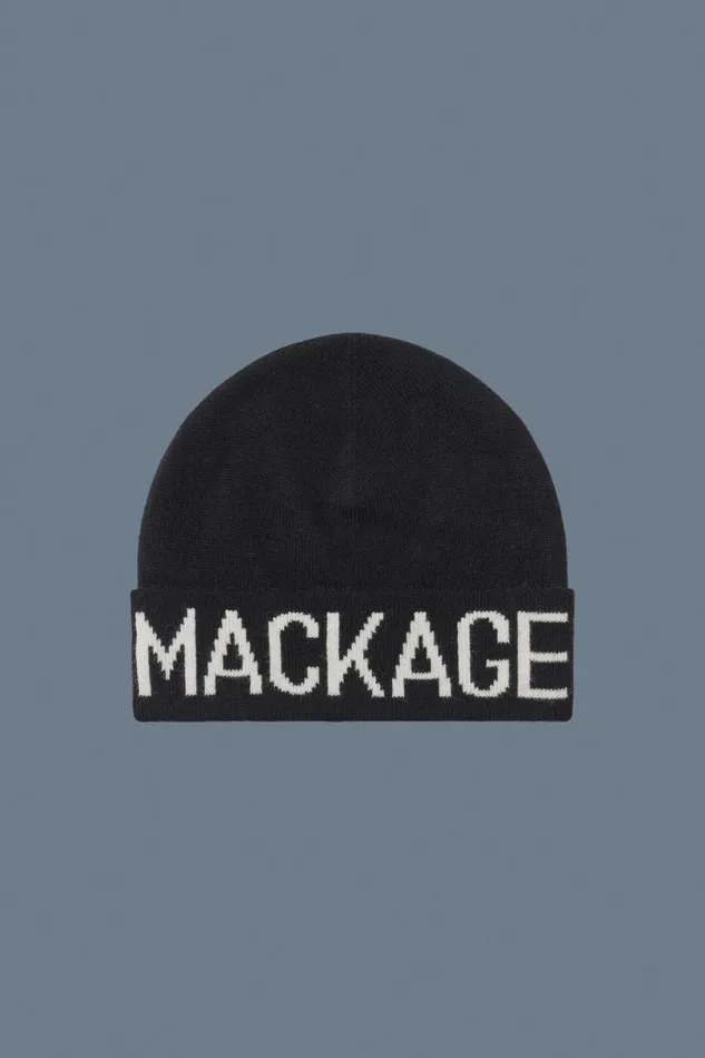 Accessories Kids Mackage KIKO Knit Merino Blend Logo Hat For Kids Blackgarnet Accessories Kids Mackage KIKO Knit Merino Blend Logo Hat For Kids Blackgarnet