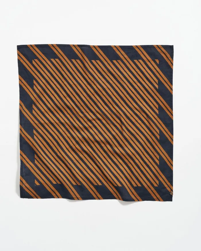 Accessories Men Billy Reid Heirloom Stripe Bandana Blackgold