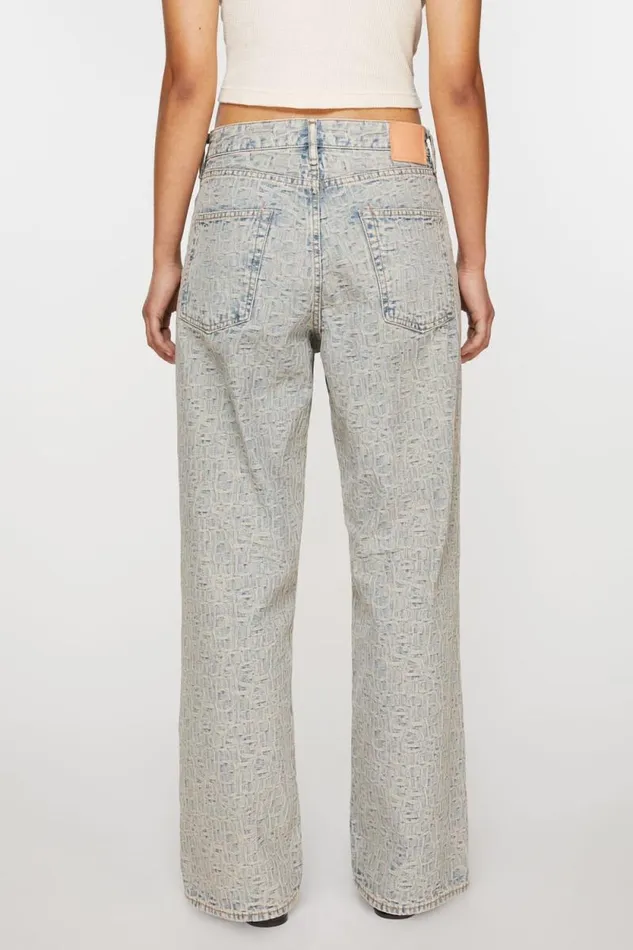 Acne Studios Baggy Fit Jeans 8211 1981F Monogram Bluebeige Women Jeans Acne Studios Baggy Fit Jeans 8211 1981F Monogram Bluebeige Women Jeans