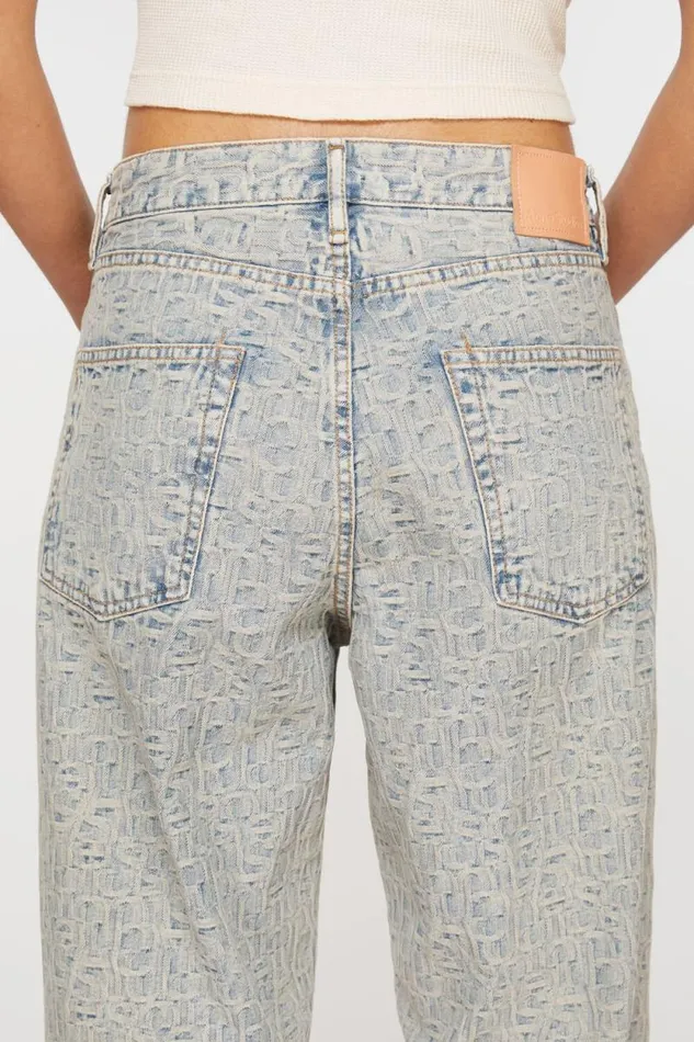 Acne Studios Baggy Fit Jeans 8211 1981F Monogram Bluebeige Women Jeans Acne Studios Baggy Fit Jeans 8211 1981F Monogram Bluebeige Women Jeans