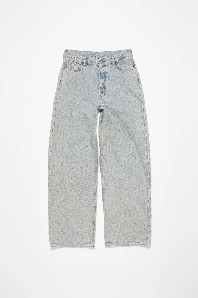 Acne Studios Baggy Fit Jeans 8211 1981F Monogram Bluebeige Women Jeans Acne Studios Baggy Fit Jeans 8211 1981F Monogram Bluebeige Women Jeans