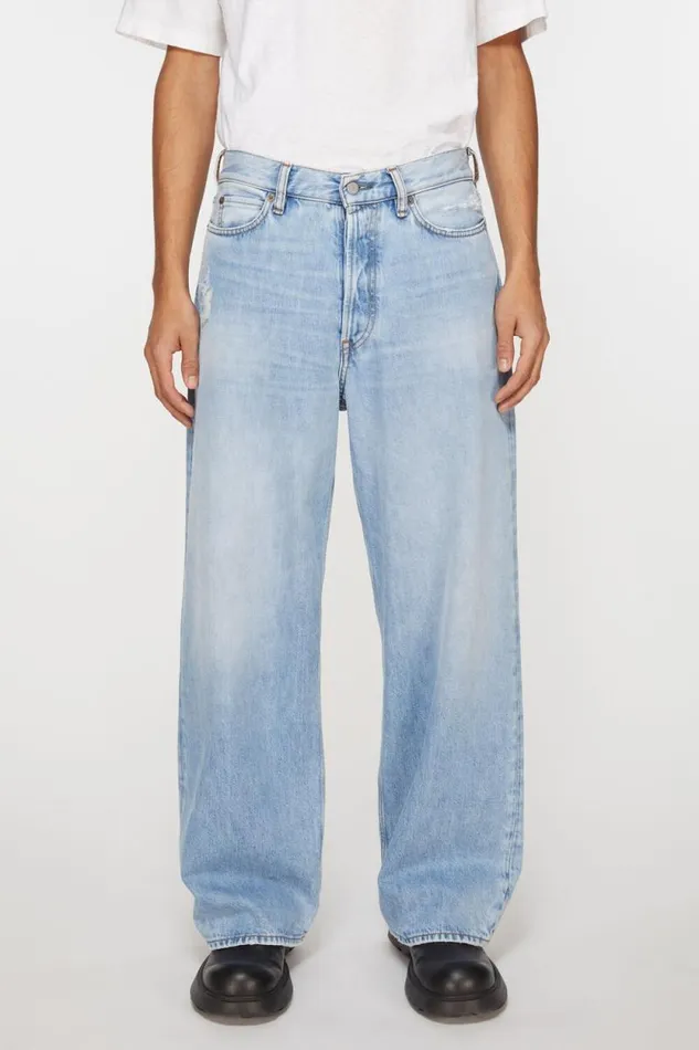 Acne Studios Baggy Fit Jeans 8211 1981M Light Blue Men Jeans