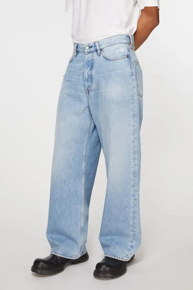 Acne Studios Baggy Fit Jeans 8211 1981M Light Blue Men Jeans