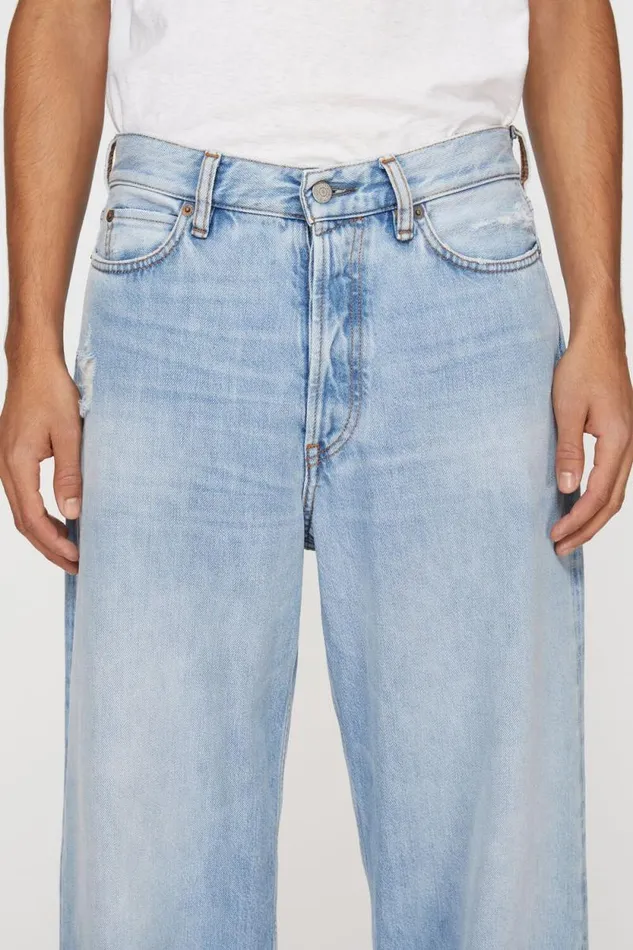 Acne Studios Baggy Fit Jeans 8211 1981M Light Blue Men Jeans