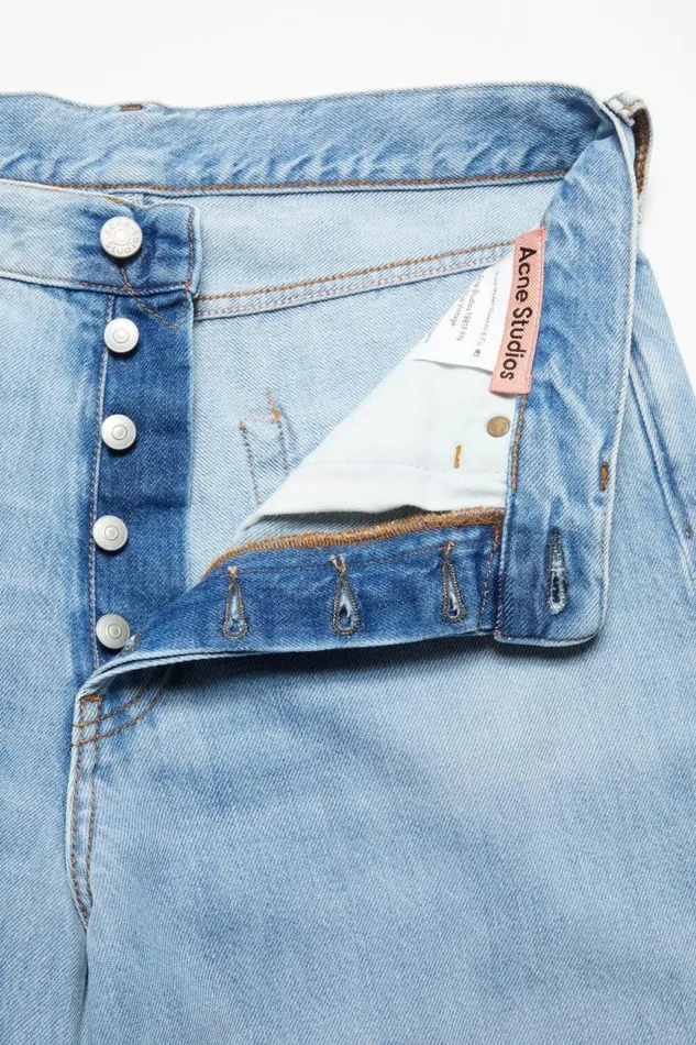Acne Studios Baggy Fit Jeans 8211 1981M Light Blue Men Jeans