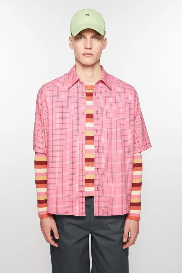 Acne Studios Buttonup Shirt Tango Pink Women Shirts and Blouses