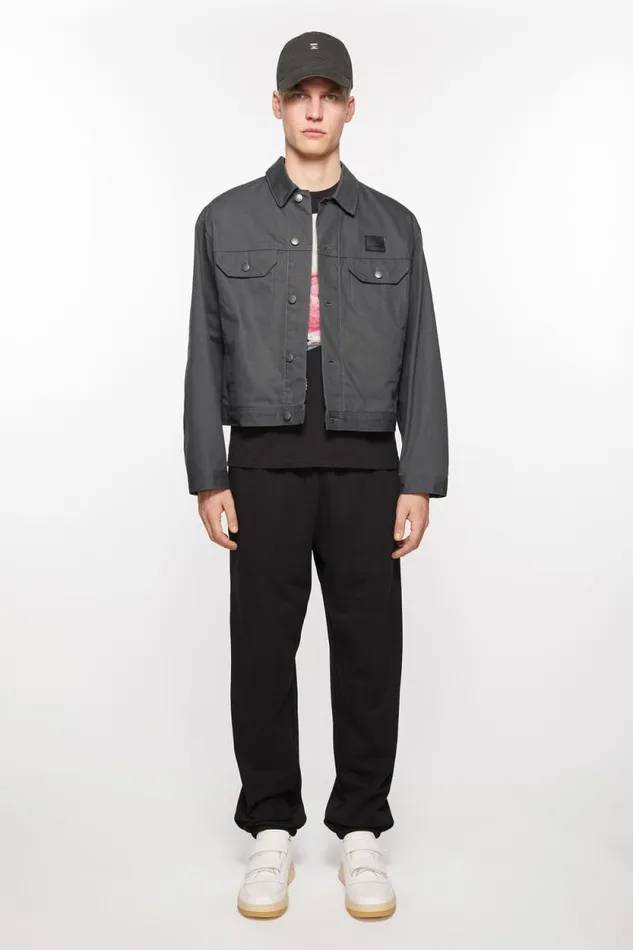 Acne Studios Canvas Jacket Dark Grey Women Face Collection