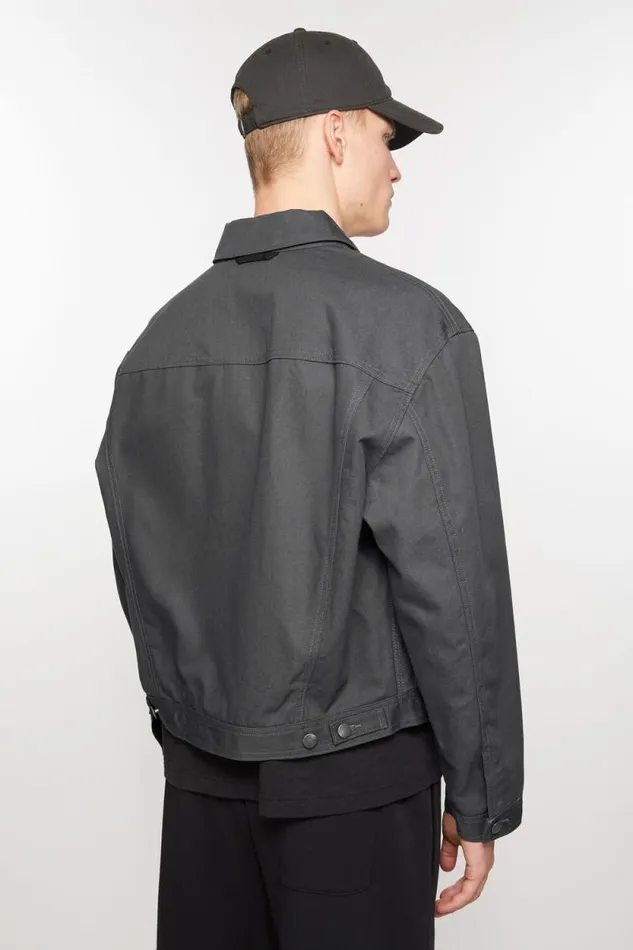 Acne Studios Canvas Jacket Dark Grey Women Face Collection