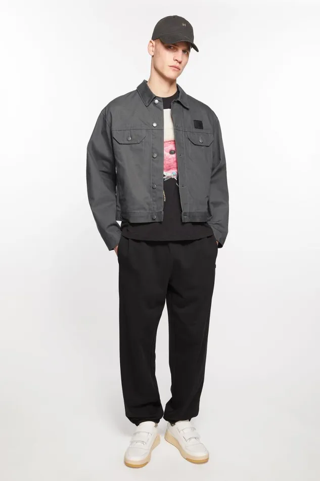 Acne Studios Canvas Jacket Dark Grey Women Face Collection