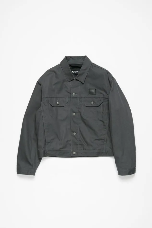 Acne Studios Canvas Jacket Dark Grey Women Face Collection