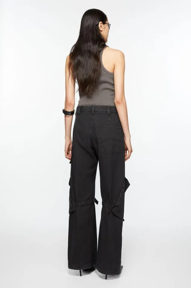 Acne Studios Cargo Trousers Charcoal Grey Women Trousers Acne Studios Cargo Trousers Charcoal Grey Women Trousers
