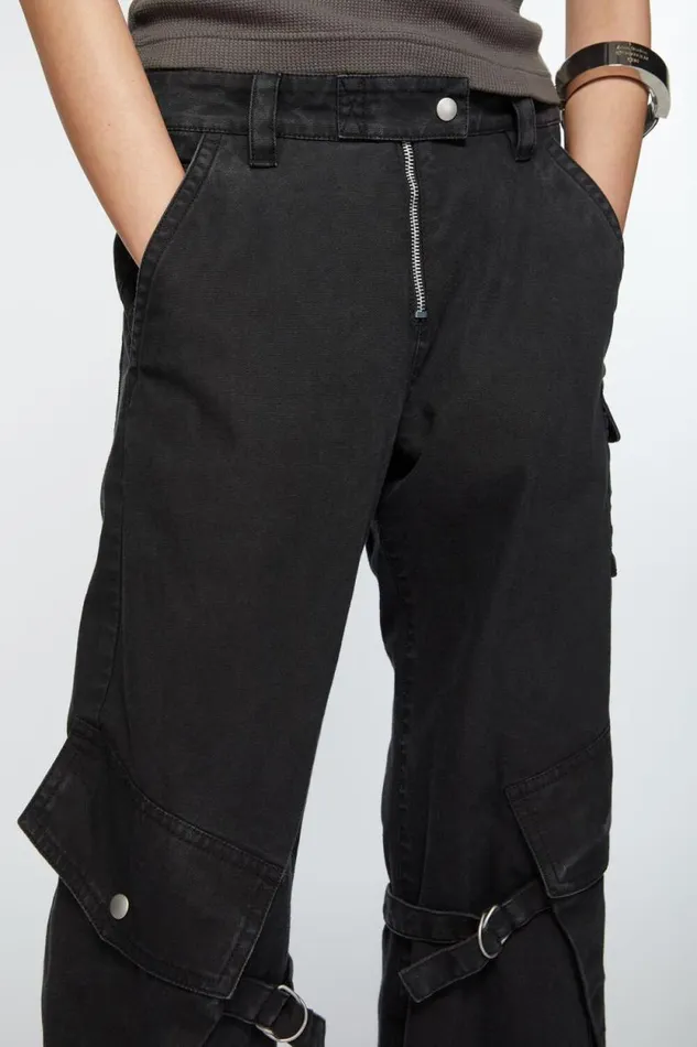 Acne Studios Cargo Trousers Charcoal Grey Women Trousers Acne Studios Cargo Trousers Charcoal Grey Women Trousers