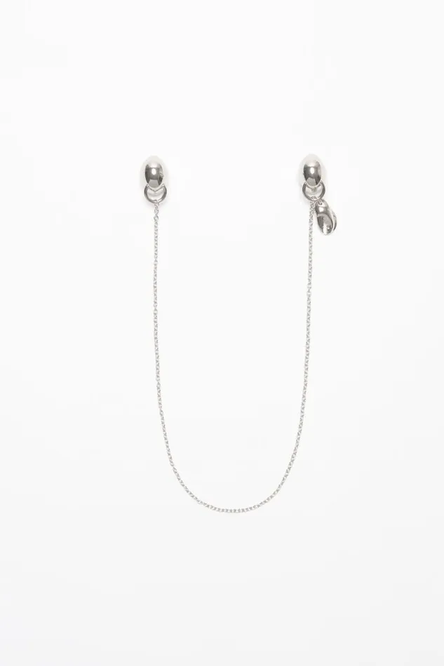 Acne Studios Chain Earrings Silver Women Jewellery
