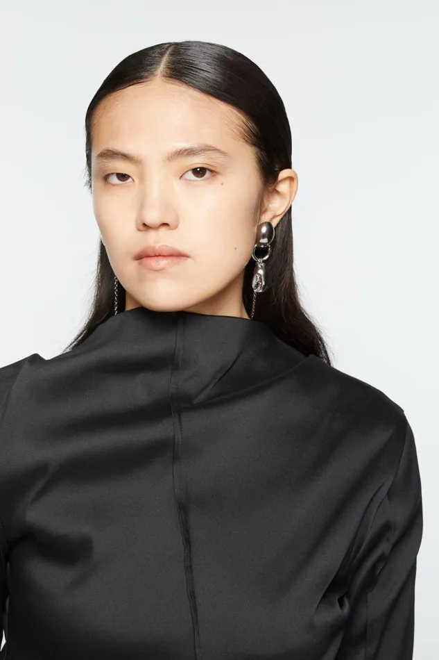 Acne Studios Chain Earrings Silver Women Jewellery Acne Studios Chain Earrings Silver Women Jewellery
