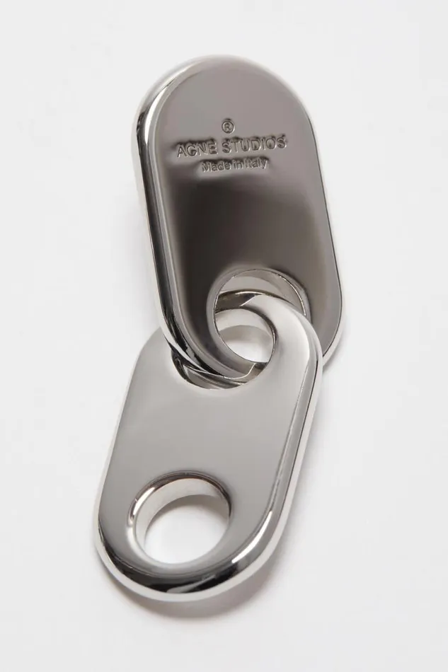 Acne Studios Chain Lock Earring Silver Men Jewellery