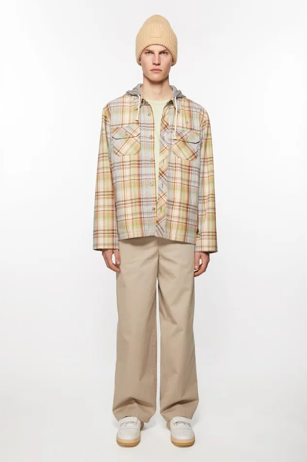 Acne Studios Chino Twill Trousers Sand Beige Women Trousers