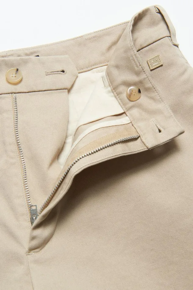 Acne Studios Chino Twill Trousers Sand Beige Women Trousers