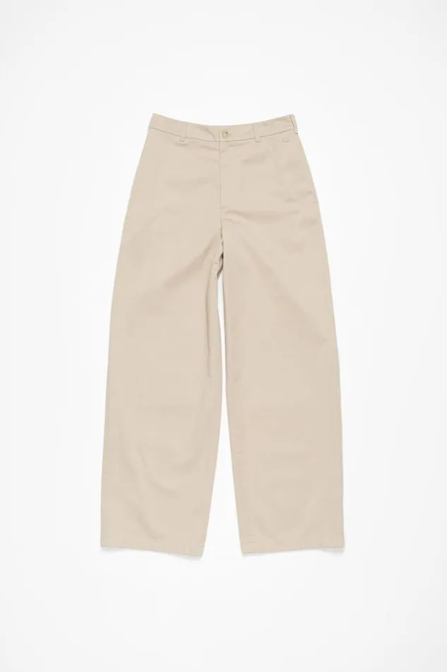Acne Studios Chino Twill Trousers Sand Beige Women Trousers