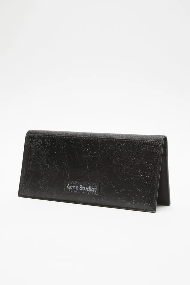 Acne Studios Continental Wallet Black Women Small Leather Goods Acne Studios Continental Wallet Black Women Small Leather Goods