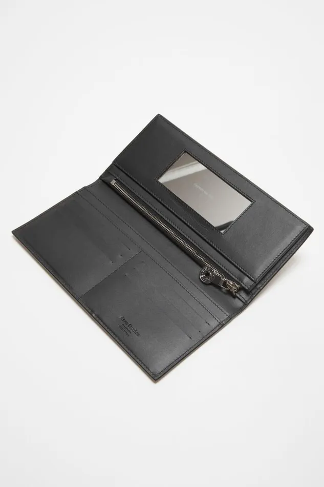 Acne Studios Continental Wallet Black Women Small Leather Goods Acne Studios Continental Wallet Black Women Small Leather Goods