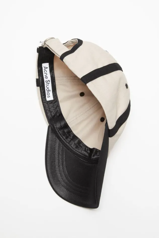 Acne Studios Cotton Baseball Cap Blackwhite Men Hats Acne Studios Cotton Baseball Cap Blackwhite Men Hats