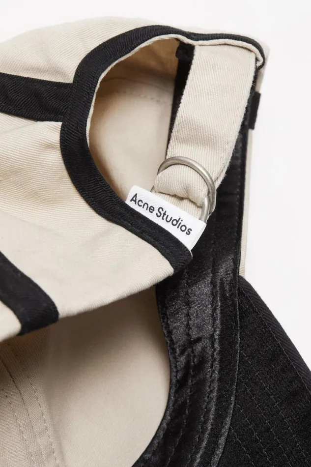 Acne Studios Cotton Baseball Cap Blackwhite Men Hats Acne Studios Cotton Baseball Cap Blackwhite Men Hats