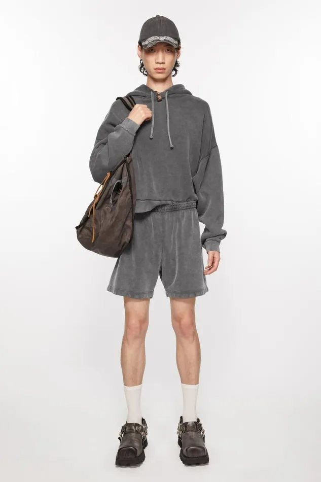 Acne Studios Cotton Shorts Faded Black Men Shorts