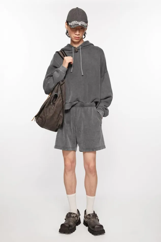 Acne Studios Cotton Shorts Faded Black Men Shorts