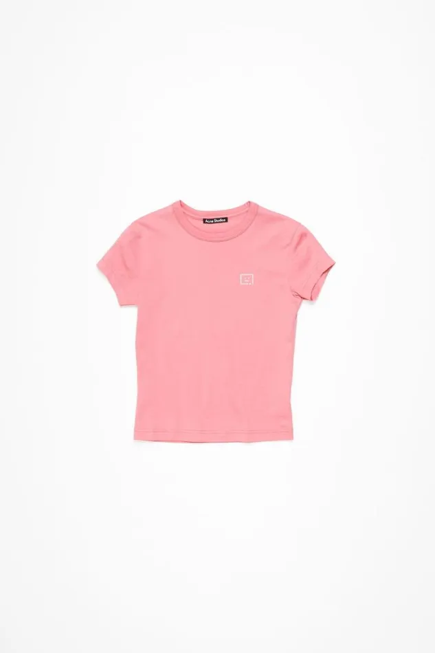 Acne Studios Crew Neck Tshirt 8211 Fitted Fit Tango Pink Men Tshirts