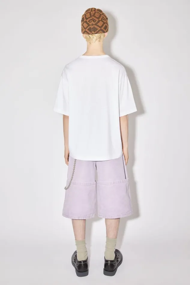 Acne Studios Crew Neck Tshirt Relaxed Fit Optic White Men Tshirts Acne Studios Crew Neck Tshirt Relaxed Fit Optic White Men Tshirts
