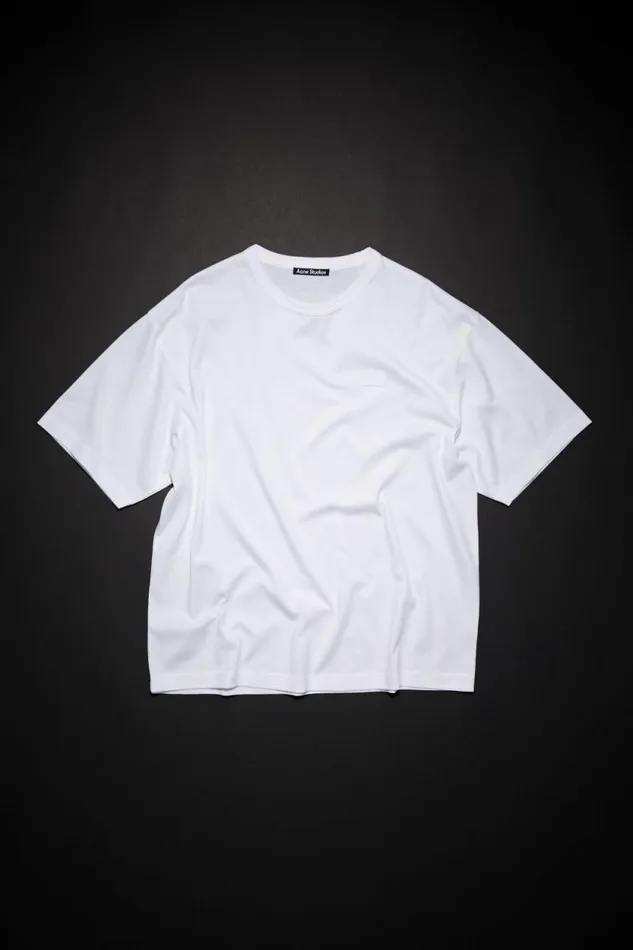 Acne Studios Crew Neck Tshirt Relaxed Fit Optic White Men Tshirts Acne Studios Crew Neck Tshirt Relaxed Fit Optic White Men Tshirts