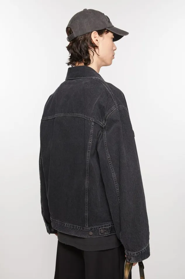 Acne Studios Denim Jacket 8211 Relaxed Fit Black Women Outerwear