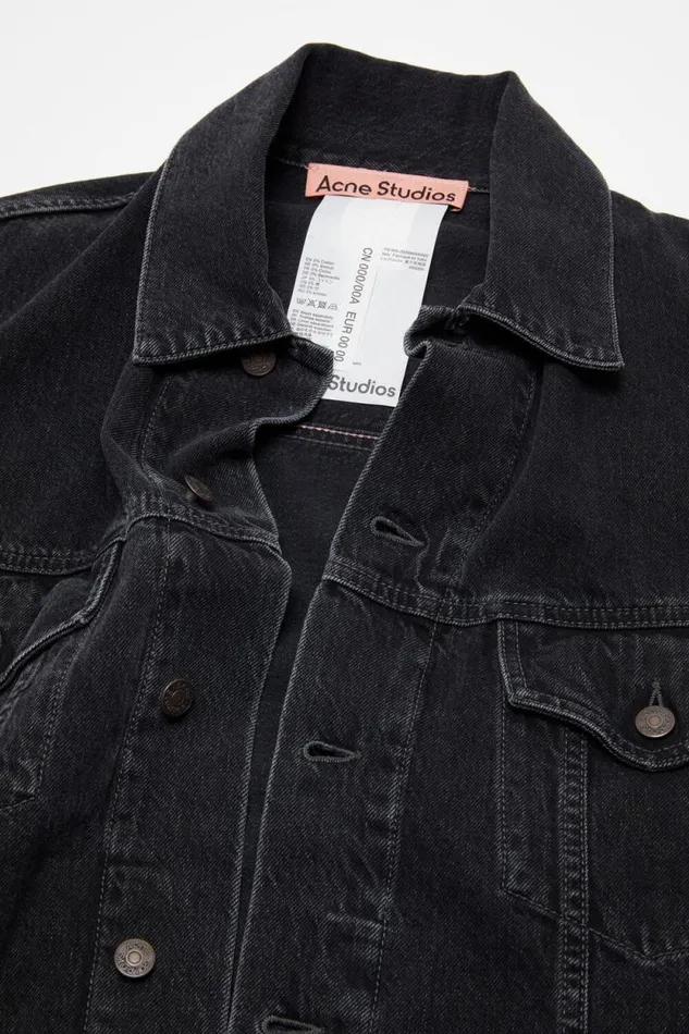Acne Studios Denim Jacket 8211 Relaxed Fit Black Women Outerwear