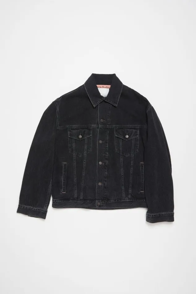 Acne Studios Denim Jacket 8211 Relaxed Fit Black Women Outerwear