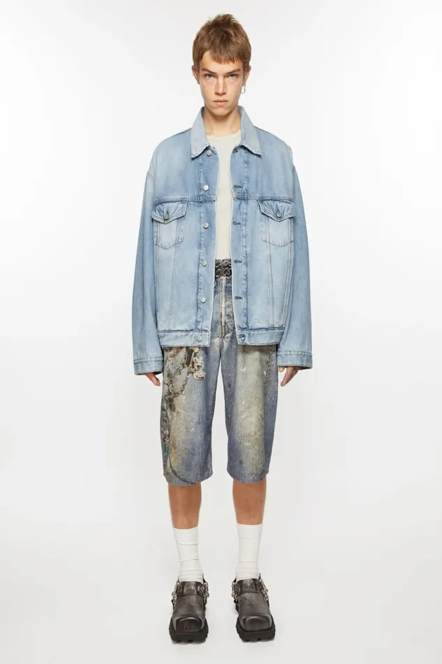 Acne Studios Denim Jacket 8211 Relaxed Fit Light Blue Women Outerwear