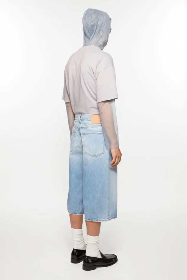 Acne Studios Denim Shorts 8211 Loose Fit Light Blue Men Shorts