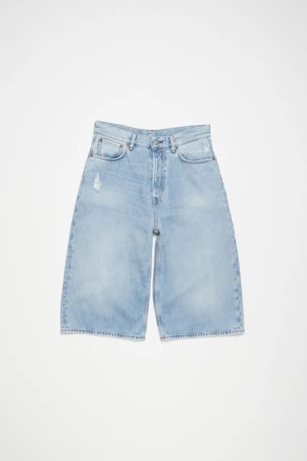 Acne Studios Denim Shorts 8211 Loose Fit Light Blue Men Shorts