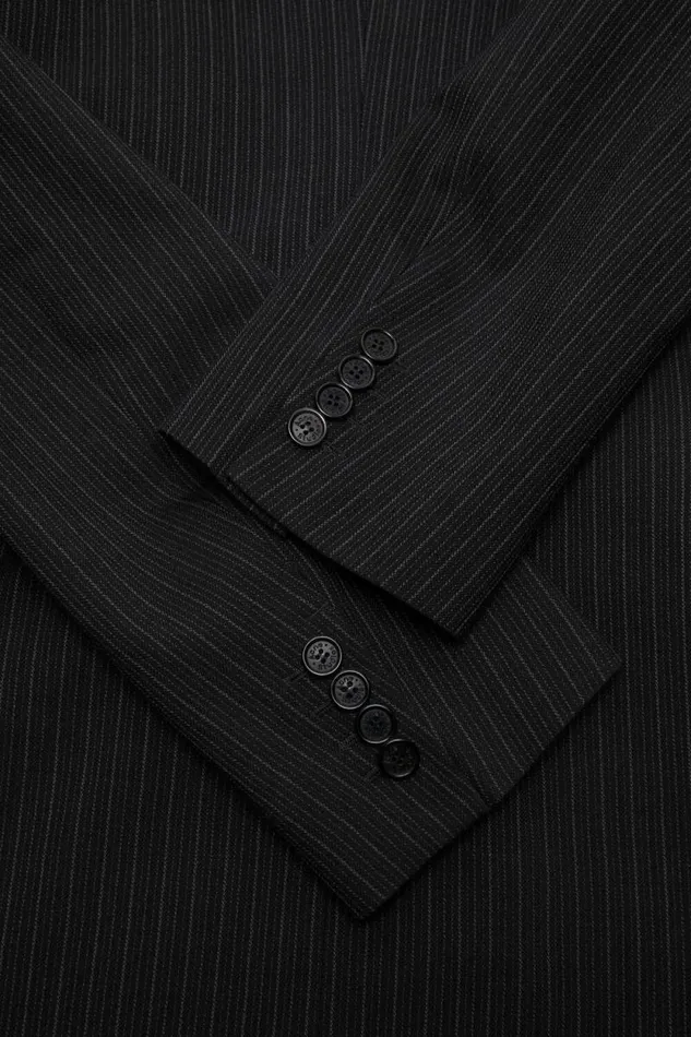 Acne Studios Doublebreasted Pinstripe Jacket Black Women Suit Jackets Acne Studios Doublebreasted Pinstripe Jacket Black Women Suit Jackets