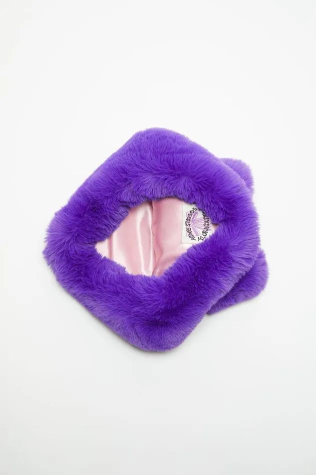 Acne Studios Fluffy Bow Hat Purple Women Hats Acne Studios Fluffy Bow Hat Purple Women Hats