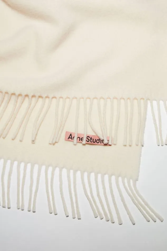 Acne Studios Fringe Wool Scarf 8211 Oversized Warm White Women Scarves Acne Studios Fringe Wool Scarf 8211 Oversized Warm White Women Scarves