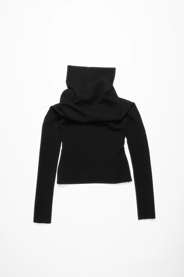 Acne Studios High Neckline Blouse Black Women Shirts and Blouses Acne Studios High Neckline Blouse Black Women Shirts and Blouses