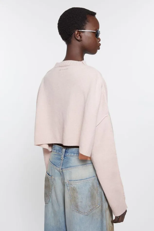 Acne Studios Jumper Wool Cashmere Dusty Pink Women Knitwear Acne Studios Jumper Wool Cashmere Dusty Pink Women Knitwear