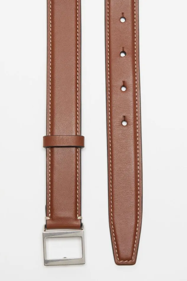 Acne Studios Leather Buckle Belt Brown Women Belts Acne Studios Leather Buckle Belt Brown Women Belts