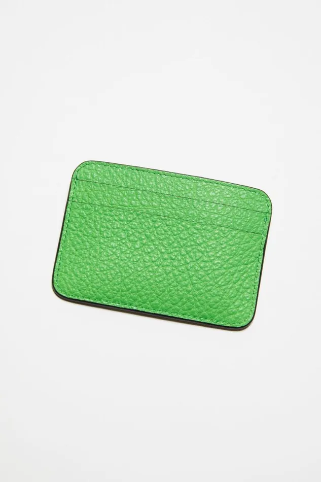 Acne Studios Leather Card Holder Green Women Small Leather Goods Acne Studios Leather Card Holder Green Women Small Leather Goods